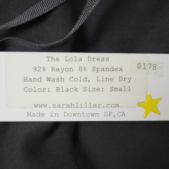 Sarah Liller SF The Lola Dress long sleeve black size S - Picture 5 of 6
